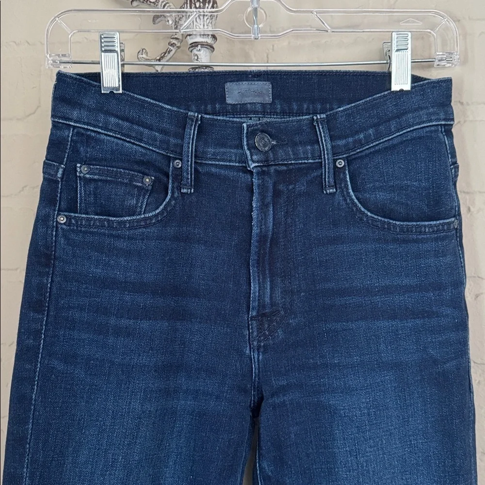 MOTHER Denim jeans the insider crop step gray movin on up stretch blue - Picture 4 of 10